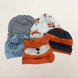 Gerber Baby Boy Beanie Set Of 5 0-6 Months